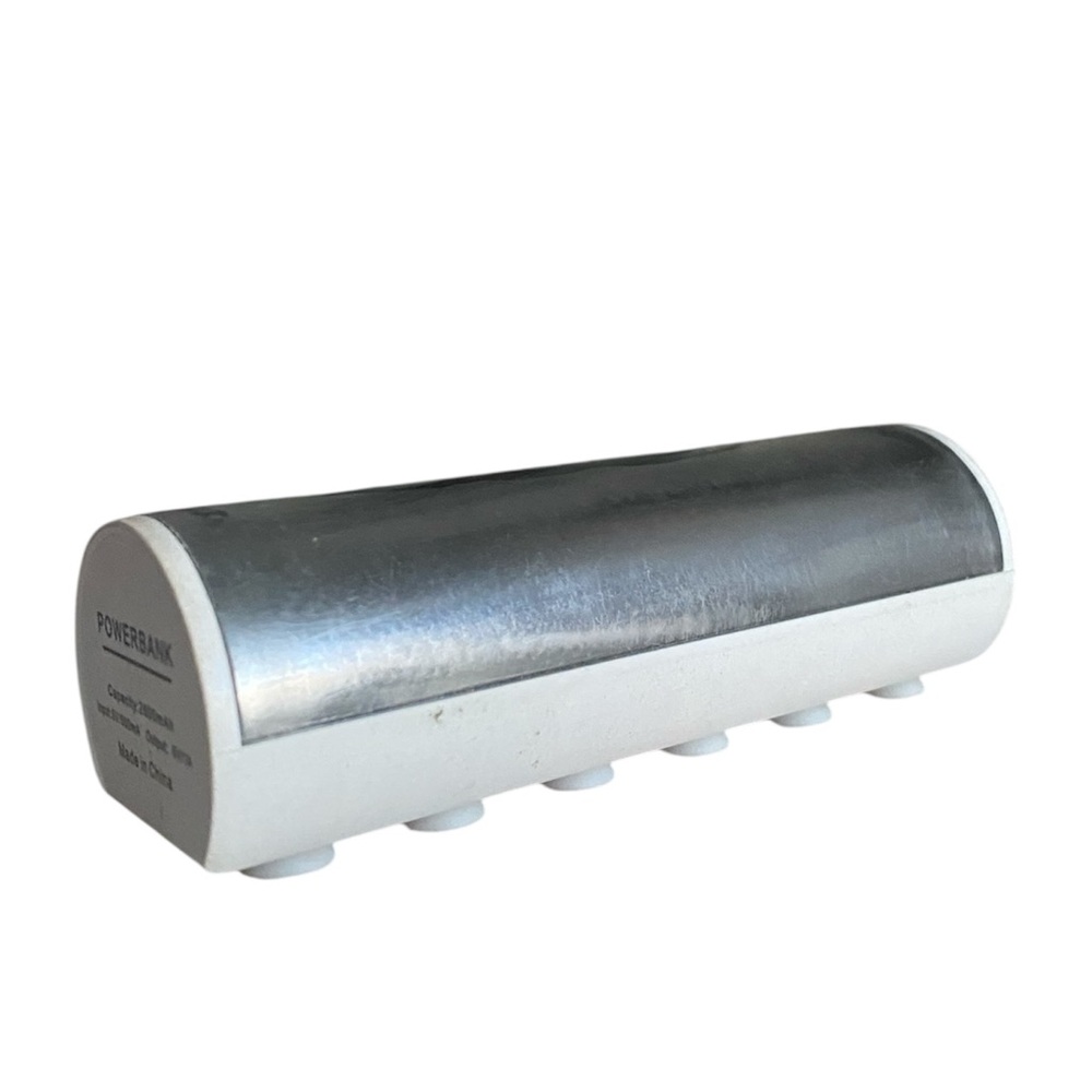 Portable Silver and White On The Go Power Bank